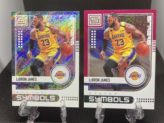 Lebron James 2019-2020 Status Symbols #17 & #17 Red Shimmer Parallel 