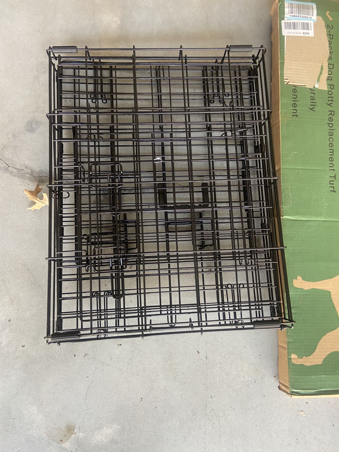 SMALL DOG CRATE/ DOG POTTY REPLACEMENT TURF/ BOOTS