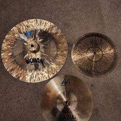 Pearl Sensitone Elite Aluminum Snare Drum, Plus Cymbals And Some Hardware