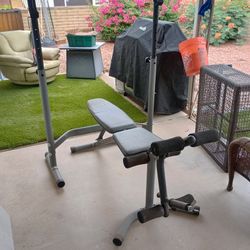 Workout Bench And Bar Holder