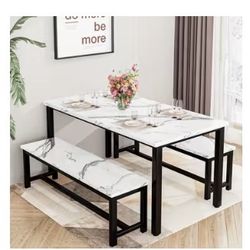 Dining Table With 2 Benches