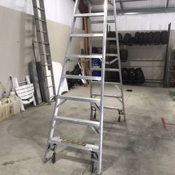 8’ Werner Aluminum Twin Platform Ladder