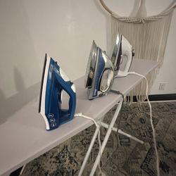 Black & Decker And Shark Irons And Ironing Board