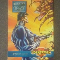 1995 Fleer Marvel Punisher Mission Infestation Incident Swarm Of The Insidious #2 OverPower Card Game Vintage Comics Collectible Character