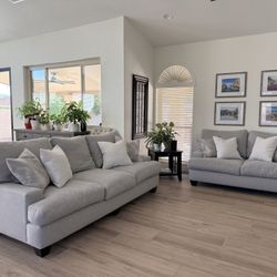 Living Spaces Couch And Love Seat