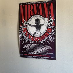 Nirvana Australian Nevermind Tour Poster 