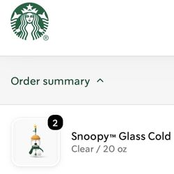 starbucks snoopy glass cup! 