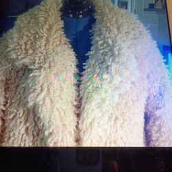WILD. FABLE CLOTHING COMPANY FAUX FUR SHELL LONG COAT