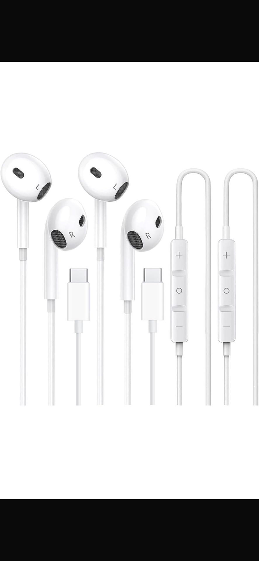 Auriculares tipo C con micrófono de control de Type-C headphones with volume control microphone volumen 