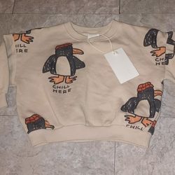Zara Kids Penguin Sweater New 