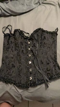 Black Brocade Corset Top fits small- medium