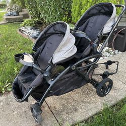 Contours Options Elite Double Stroller With Infant Seat Base Attachment
