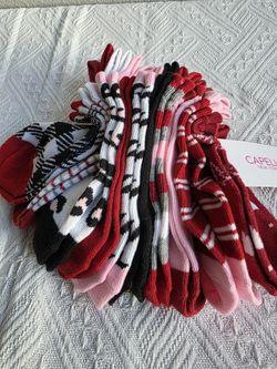 Capelli New York Holiday Kids Or Womens Socks, 10 Pair