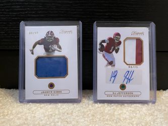 Keepsake Edition NFL Sports Cards - Numbered Auto - KJ Jefferson, Jahmyr Gibbs