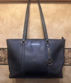 Michael Kors Jet Set Large Black Saffiano Leather Tote Bag