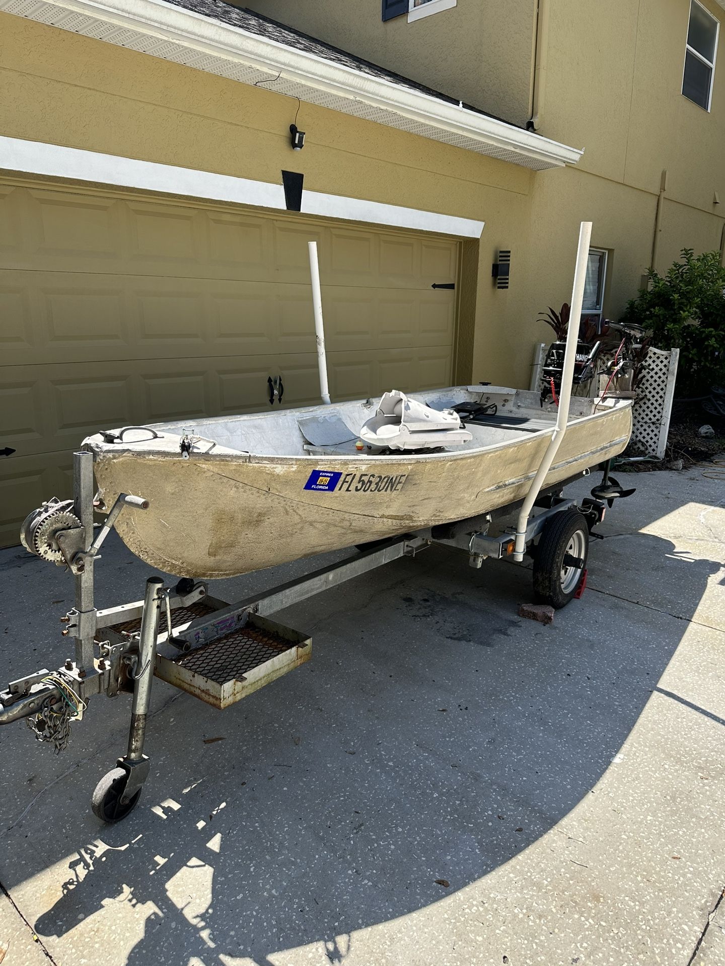 12 Ft John Boat And Trailer 