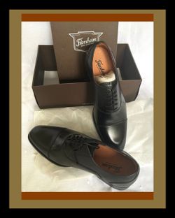 Florsheim Black Leather Cap-Toe Oxford Dress Shoes