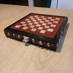 Chess Game Azteca And Spanish 