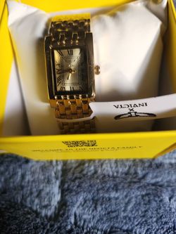 Invicta Gold-Tone Rectangle Watch