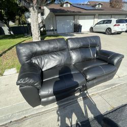 leather couch sofa furniture
