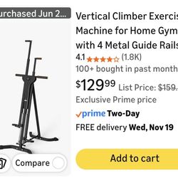 Vertical Climber Exercise Machine 