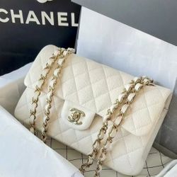 CC Classic Flap CF 21S Small Women's Shoulder Bag in White