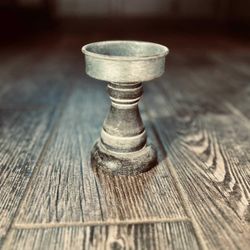 New Rustic Pillar Candle Farmhouse Candlestick Holder