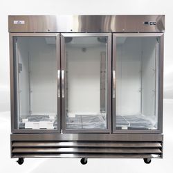 NSF 3Glass Door Stainless Steel Commercial Freezer CFD-3FFGSS