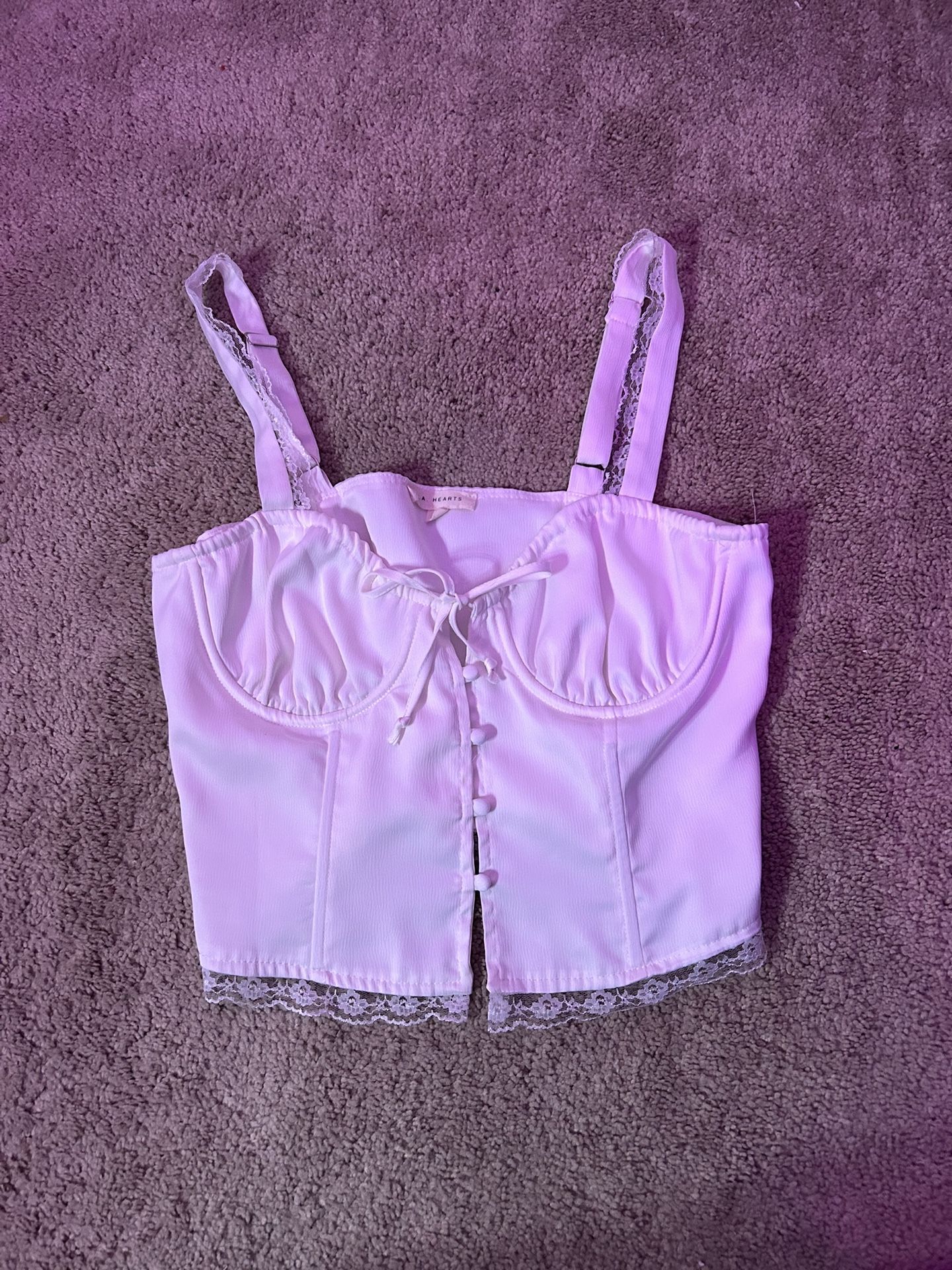 Button up corset top, size medium