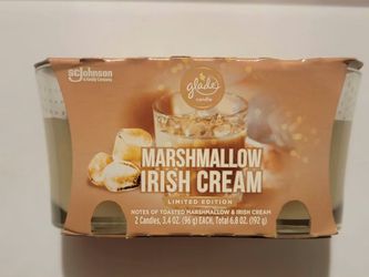 Glade Marshmallow Irish Creme Candle Packs
$6 each (Four Packs Available)
Pack Contains Two Candles
Items are new