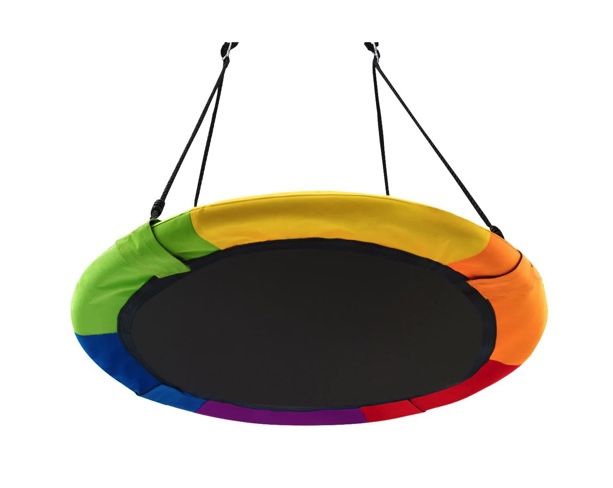 40 in. Multi-color Flying Saucer Tree Web Swing Play Set Swing for Kids