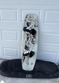 Wakeboard With Boots And Carrying Case