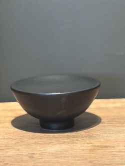 Modern Black Pedestal Candle Holder / Minimal Decor Bowl