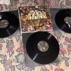 J. Cole Revenge of the Dreamers III 3LP Vinyl Black 12" Record Dented Corner