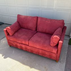 Red Pullout Sofa Couch