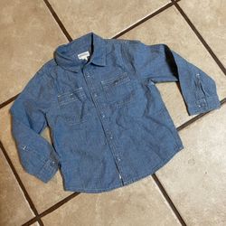 Toddler Boys Chambray Shirt Size 2T By Gymboree New No Tags