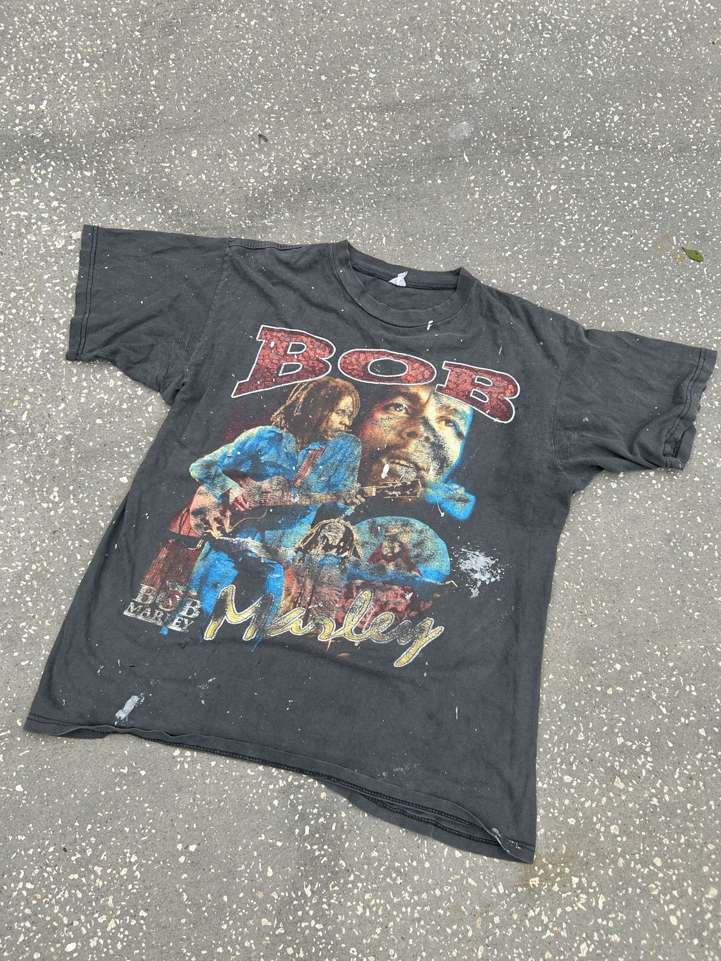 π₯ Vintage Authentic 90s Bob Marley Rap Tee Black L/XL π₯