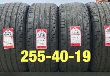 4 used tires 255/40/19 Pirelli P7 AS