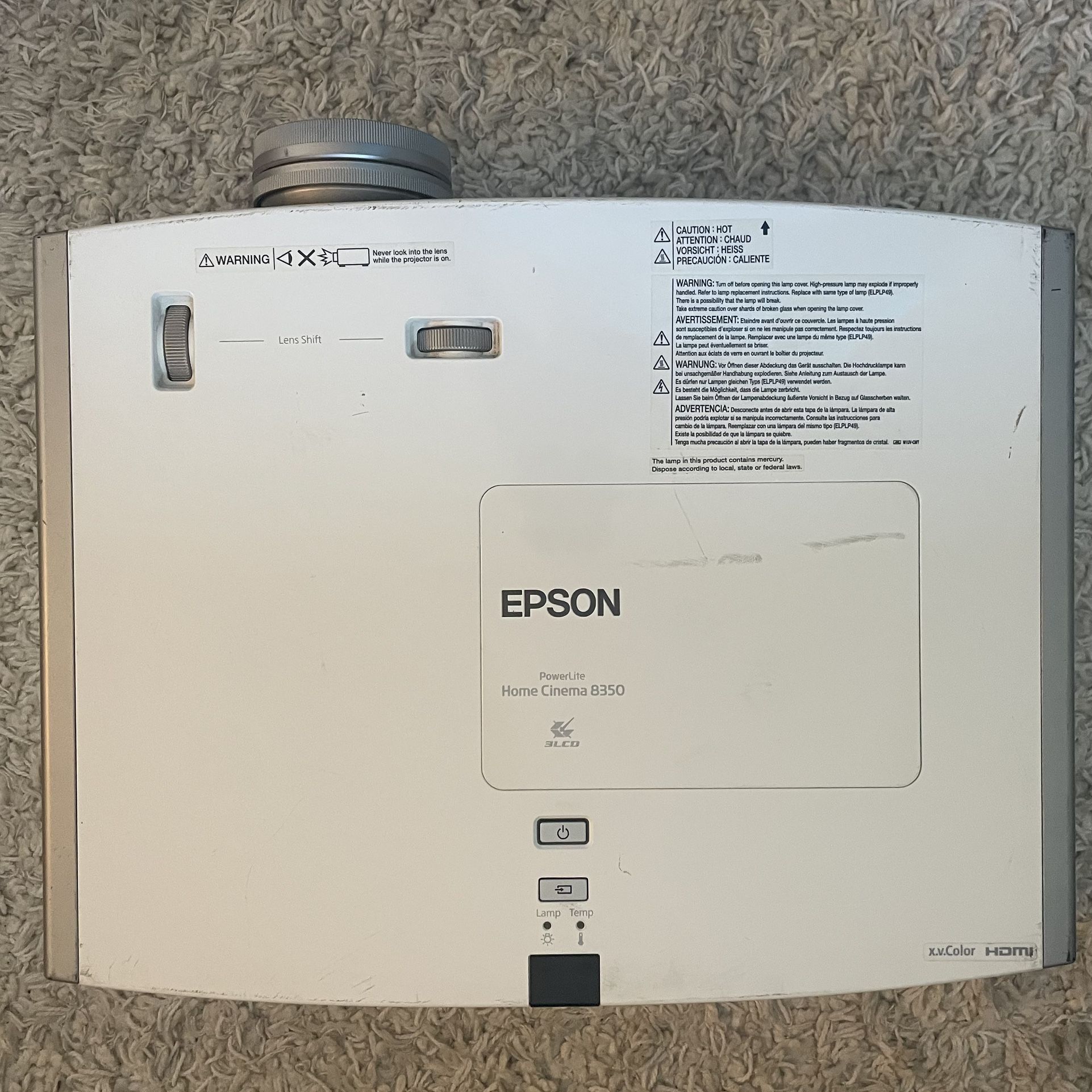 Epson Home Cinema 8350 Projector