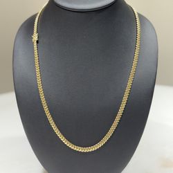 5mm 14kt Gold Over Silver Cuban Link Chain 