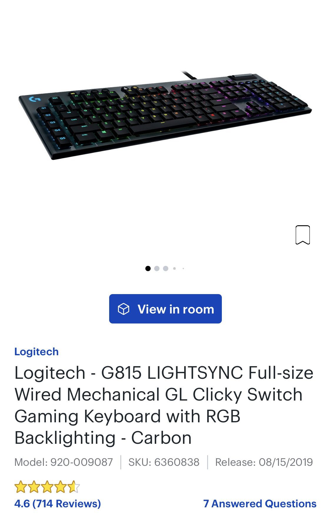 Logitech G815 LIGHTSYNC RGB Review 