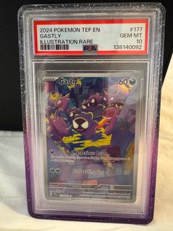 Gastly Illustration Rare #177 PSA 10 Pokemon Temporal Forces