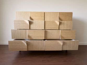 Mid-Century Modern Bamboo 8 drawer dresser