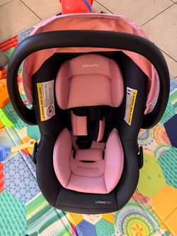 New Infant Evenflo Pink Rotation Car Seat