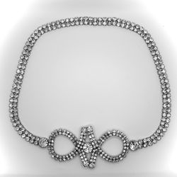 Vintage Rhinestone Belt - 29.75” Length, Elegant Decorative Waist Accessory