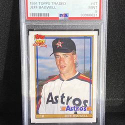 Jeff Bagwell 1991 Topps Traded  PSA 9 Rookie Card HOF