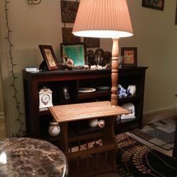 Side Table With Attached Lamp Work Great 