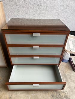 IKEA hopen with top Glass 4 jumbo drawers Cajonera