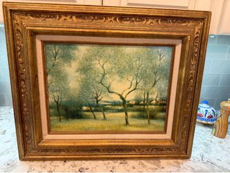 Antique picture with a great frame