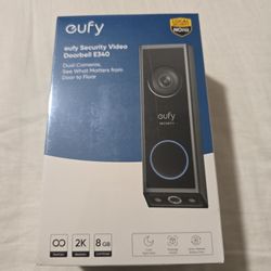 New eufy - Smart Wi-Fi E340 2K Wired and Battery Operated Video Doorbell with Dual Cameras - Black